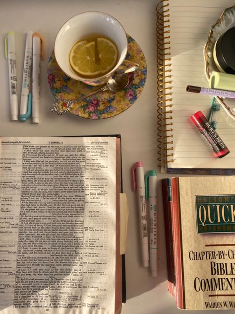 #aesthetic #bible #tea Tea Time With God, Fall Bible Study Aesthetic, Bible Devotion Aesthetic, Leadership Goals, Aesthetic Bible, Holy Girl, Psalm 42, Inspire Bible Journaling, Our Father In Heaven