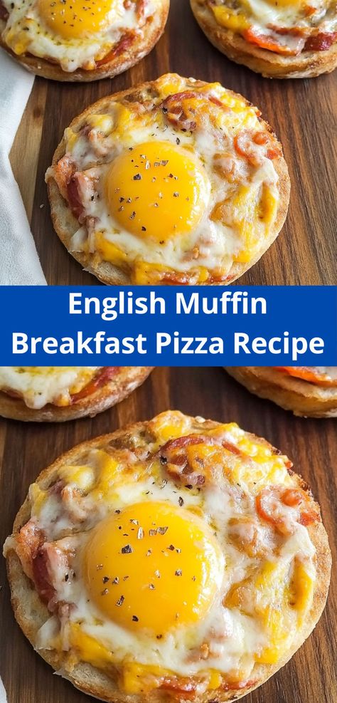 Craving breakfast pizza recipes? This English Muffin Breakfast Pizza Recipe is perfect! Great for pizza ideas, breakfast ideas, or a quick dinner for two that’s packed with protein. English Muffins Toppings, Breakfast Pizza Recipes, English Muffin Breakfast Pizza, Quick Dinners For Two, Vegetable Bake Recipes, English Muffin Breakfast, Muffin Breakfast, English Muffin Pizza, Easy Breakfast Options