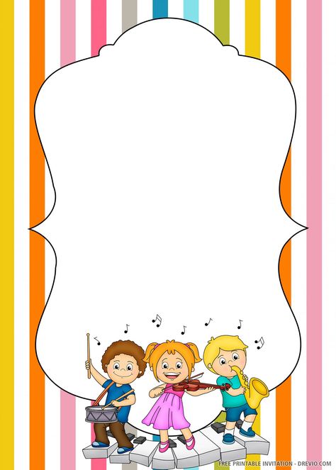 (FREE PRINTABLE) – Music Birthday Invitation Template | Download Hundreds FREE PRINTABLE Birthday Invitation Templates Music Birthday Invitation, Ninja Birthday Invitations, Ninja Birthday, Kids Origami, Colorful Borders Design, Free Printable Birthday Invitations, Colorful Borders, Free Printable Invitations, Photo Birthday Invitations