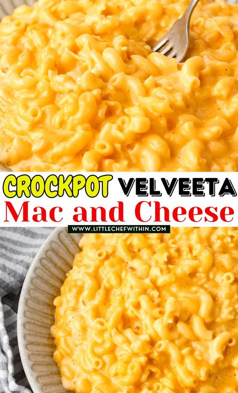 This creamy Crockpot Velveeta Mac and Cheese is the ultimate comfort food! An easy slow cooker recipe with Velveeta and cheddar for a rich, cheesy dish the whole family will love. Great for holidays, potlucks, or cozy dinners! Crock Pot Macaroni And Cheese Velveeta, Crock Pot Mac And Cheese Recipe Slow Cooker, Mac N Cheese Velveeta Easy, Crockpot Velveeta Mac And Cheese Recipe, Mac And Cheese Crockpot Velveeta, Easy Mac And Cheese With Velveeta, Slow Cooker Velveeta Mac And Cheese, Crock Pot Mac N Cheese Recipe, Macaroni And Cheese Recipe With Velveeta