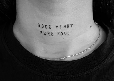 Pure Heart Always Wins Tattoo, Pure Heart Tattoo, Hart Tattoo, Good Heart Quotes, Soul Tattoo, Text Tattoo, Pure Heart, Good Heart, Heart Quotes