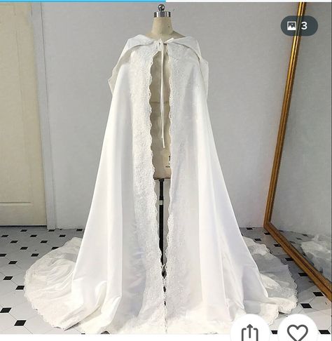 White Cloak, Wedding Cloak, Wedding Cape, Bridal Shawl, Bridal Wrap, Mode Abaya, Dresses Royal, Fantasias Halloween, فستان سهرة