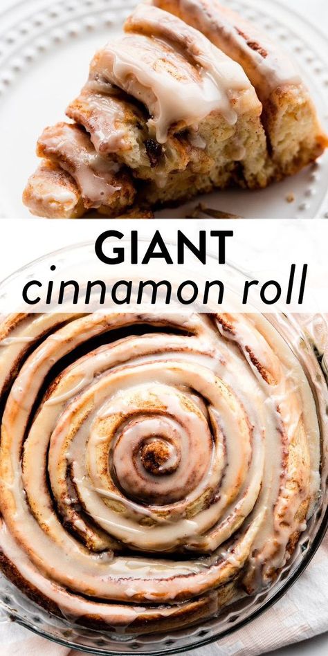 Large Cinnamon Rolls Homemade, Large Cinnamon Rolls, Easter Pastries, Homemade Cinnamon Roll, Cinnamon Desserts, Baking Breakfast, Cinnamon Roll Dough, Large Cake, American Desserts