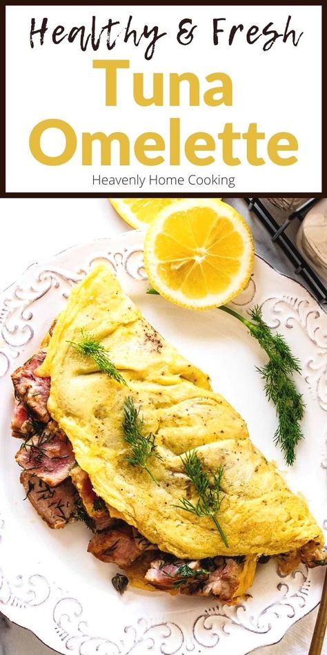 Tuna Omelette, Ahi Tuna Steaks, Marinated Tuna Steak, Marinated Tuna, How To Cook Tuna, Perfect Omelette, Ahi Tuna Steak, Steak Breakfast, Egg Cups Breakfast