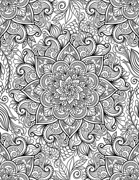 Weird Drawings, Mandela Art, Zentangle Artwork, Image Film, Free Adult Coloring Pages, Adult Coloring Book Pages, Doodle Art Designs, Coloring Pages To Print, Mandala Coloring Pages