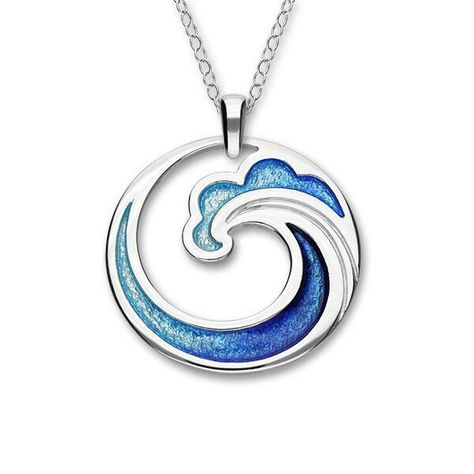 Made to order luxury, today's  #hotpick #silver #enameled #necklace  inspired by #orkney #water #waves #scotland #jewellery #jewelry #alba  #scottish #history #photography #photooftheday #instagram #instagramers #beautiful and #unique  #madeinscotland Coastal Pendant, Enamel Stud Earrings, Scottish Jewellery, Mens Gold Jewelry, Bali Silver, Jewellery Silver, Long Drop Earrings, Lovely Jewellery, Enamel Jewelry