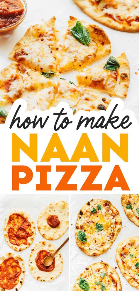 Nann Bread Pizza, Healthy Naan, Vegetarian Flatbread, Homemade Pizza Night, Pizza Naan, Healthy Homemade Pizza, Easy Naan, Pizza Desserts, Naan Bread Pizza