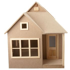 Shenandoah & Stuff: New Year New Kit Building Miniature, Popsicle Stick Houses, Gable House, Bow Window, Cardboard House, Thatched Roof, Modern Dollhouse, Cardboard Art, Dollhouse Kits