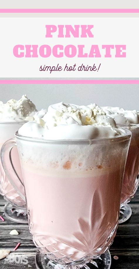 Pink Hot Chocolate Recipe, Lavender Hot Chocolate Recipe, Starbucks Pink Drink With Chocolate Cold Foam, Pink Drink With Chocolate Cold Foam, Lavender White Hot Chocolate, Mint Hot Chocolate Recipe, Pink Hot Chocolate, Hot Chocolate Toppings, Spicy Hot Chocolate