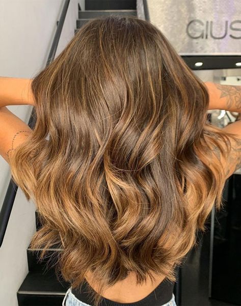 brown base with golden brown highlights, golden brown hair color ideas, beautiful golden brown hair Hair Color Ideas Golden, Highlights Golden, Global Hair Color, Golden Brown Highlights, Underneath Hair Color Ideas, Perfect Brunette, Dark Golden Blonde, Golden Brown Hair Color, Dark Eyebrows