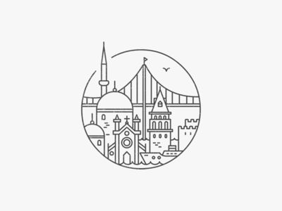 ISTANBUL Building Drawings, Lineart Illustration, Instagram Istanbul, Well Design, City Icon, Building Drawing, City Drawing, City Illustration, Draw Art