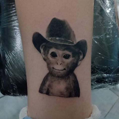 Realistic Monkey Tattoo, Monkey Tattoo, Balloon Tattoo, Monkey Tattoos, Clock Tattoo Design, Clock Tattoo, Baby Monkey, Tattoo Design, Tattoo Designs