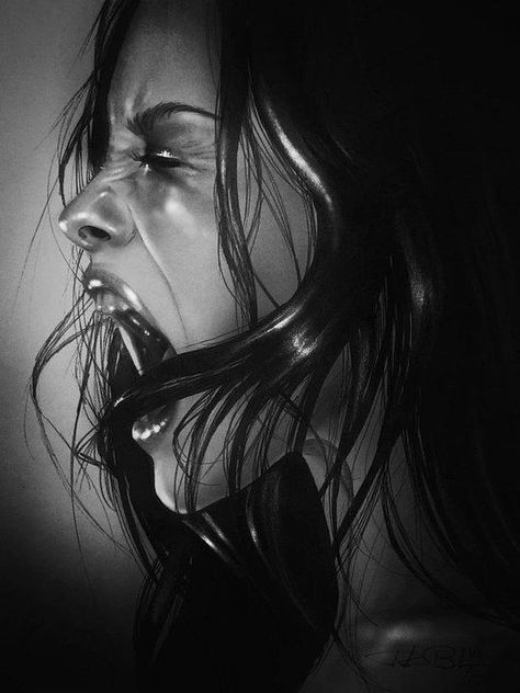 Screaming Drawing, Screaming Girl, Portrait Au Crayon, Severus Snape, Realistic Art, Pencil Portrait, Realistic Drawings, Pencil Art, Drawing Techniques