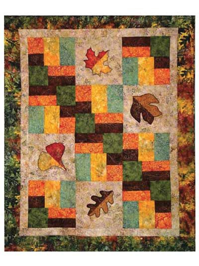 Leaf Medley Quilt Pattern Leaf Wall Hanging, Cottage Quilt, Quilt Pattern Download, Fall Quilts, Pdf Quilt Pattern, Crochet Quilt, Leaf Wall, Panel Quilts, Book Quilt