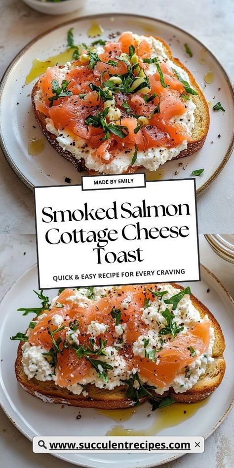 Start your day right with Nutritious Smoked Salmon Cottage Cheese Toast topped with creamy avocado! This recipe is not only delicious but also packed with healthy fats and protein, making it a fantastic choice for a balanced meal. Salmon Cottage Cheese, Smoky Salmon, Cottage Cheese Toast, Toast With Avocado, Smoked Salmon Breakfast, Perfect Roast Turkey, A Balanced Meal, Refreshing Snacks, Healthy Salmon Recipes