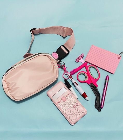 Pink Vet Nurse Pouch Bundles! This adorable Pink waist bag fits all your items and zips closed to prevent everything spilling out when your wrestling your patients. Perfect for new nurses starting out or even seasoned nurses who want to update there current equipment. Bundle includes - Cute waist bag/nurse pouch - Bandage Scissors - Note pad - Calculator - Badge Reel - Metal tool holder - Mini 4 pen + highlighter + marker - Pen light Available Now in my Etsy Shop! #vet #vetnurse ... Nurse Pouch, Nurse Tech, Highlighter Marker, Pen Highlighter, Vet Nurse, Tech Pouch, New Nurse, Accessories Set, Tool Holder