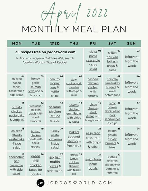 Meal Planning Ideas For Family Of 4, Month Menu Plan Families, Dinner Planning Weekly Printable, Meal Planning Menus Healthy, Dinner Schedule Menu Planning, Meal Menu For The Week, Weekly Food Menu Ideas, Monthly Dinner Menu Ideas, Meals For A Month Menu Planning