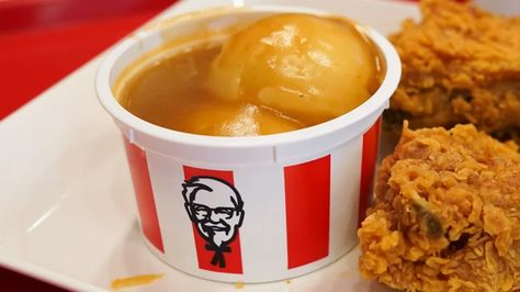 We Finally Know Why KFC Is So Cheap Kfc Mashed Potatoes Recipe, Taco Bell Secret Menu, Kfc Mashed Potatoes, Restaurant Hacks, Mashed Potatoes Gravy, Fried Mashed Potatoes, Mashed Potato Recipe, Crispy Chicken Sandwiches, Instant Mashed Potatoes