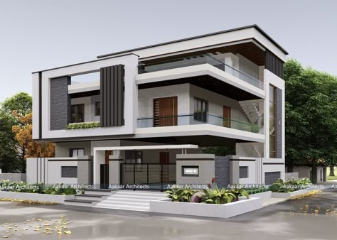 Flat Roof Design, 30x40 House Plans, 3 Storey House Design, Building Design Plan, House Plans Mansion, Small House Elevation Design, Small House Design Exterior, Building House Plans Designs, Kerala House Design