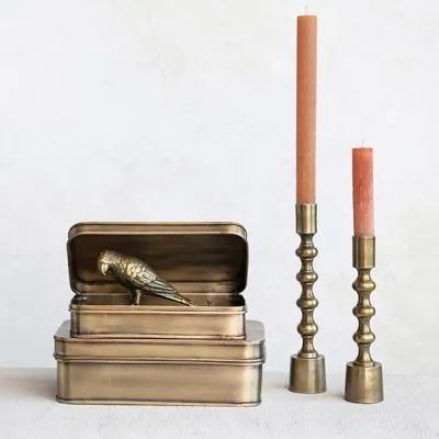 WARMTH AND WONDER | Shop Sales Events Antique Farmhouse Brass Box, Holly Branch, Taper Holders, Kitchen Jars, Brass Hinges, Fireplace Screen, Metal Lanterns, Candle Tray, Light The Way