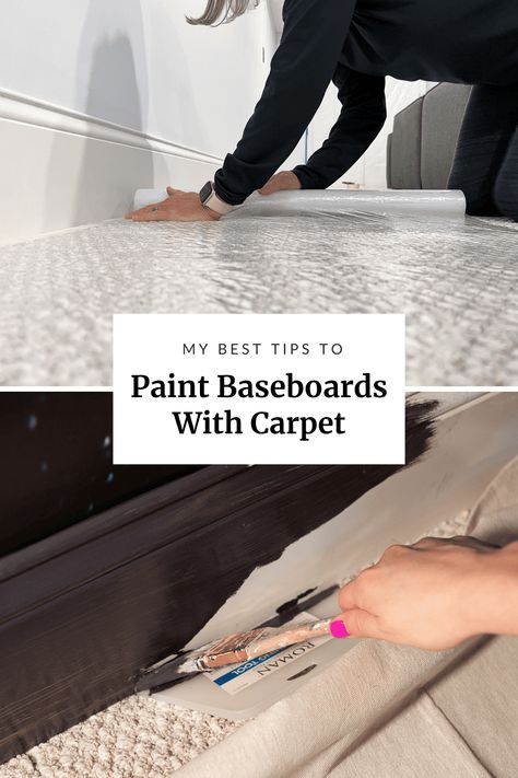 How To Paint Baseboards With Carpet In 4 Easy Steps Painting Baseboards With Carpet, Painting Trim With Carpet, Paint Baseboards With Carpet, Paint Baseboards, How To Paint Baseboards, How To Paint Baseboards With Carpet, Easy Way To Paint Baseboards, How To Paint Trim With Carpet, Dark Baseboards And Trim