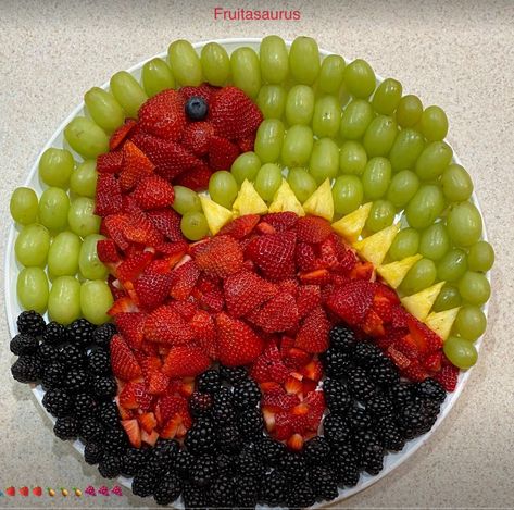 Dinosaur Fruit Platter, Toddler Fruit Tray, Dinosaur Fruit Ideas, Dino Fruit Tray, Spider Man Fruit Platter, Dinosaur Fruit Tray, Dinosaur Veggie Tray, Animal Fruit Tray, Dinosaur Fruit