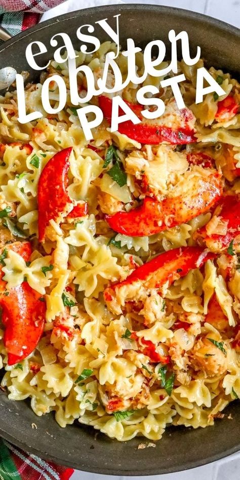 Easy Lobster Pasta Recipe - Sweet Cs Designs Lobster Dishes Ideas, Lobster Recipes Easy, Lobster Pasta Recipe, Lobster Pasta, Frozen Lobster, Lobster Dishes, How To Cook Lobster, Delicious Seafood Recipes, Easy Seafood Recipes