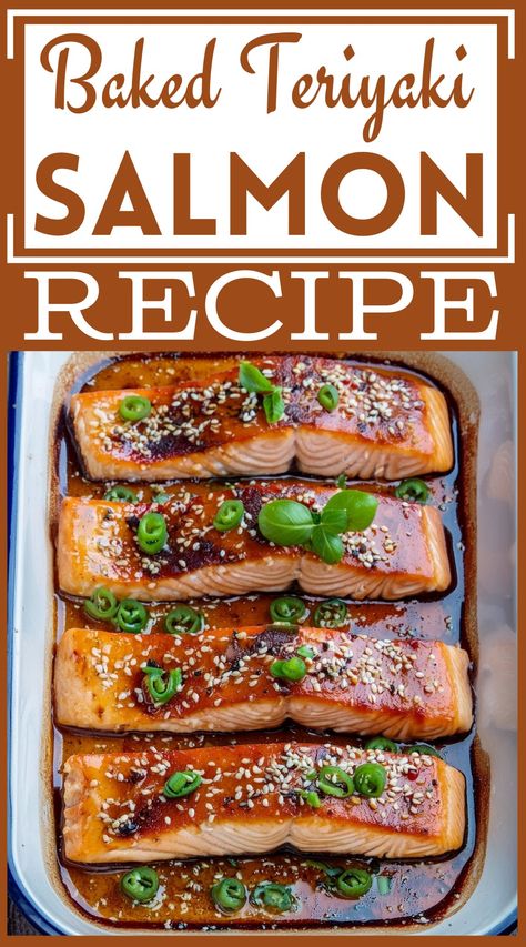 Easy Baked Teriyaki Salmon Recipe Easy Teriyaki Salmon Baked, Teriyaki Salmon Baked, Teriyaki Salmon Recipes, Boba Cart, Teriyaki Glazed Salmon, Baked Teriyaki Salmon, Salmon Teriyaki Recipe, Wild Rice Soup Recipes, Teriyaki Recipe