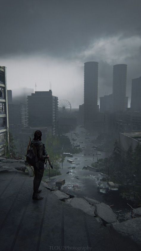 Aesthetic Apocalypse, Apocalypse Landscape, Post Apocalyptic City, Dystopian Aesthetic, Arte Zombie, Apocalypse Aesthetic, Apocalypse World, Post Apocalyptic Art, The Last Of Us2