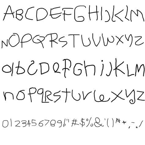 Child's Handwriting Font Hand Write Font, Bad Handwriting Aesthetic, Font Handwriting, Childish Fonts Alphabet, Different Handwriting Styles, Pencil Font, Kids Handwriting Font, Kindergarten Font, Handwritting Font Practice Sheet