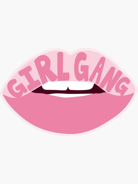 "Girl Gang" Sticker by zariagrace | Redbubble Iphone Wallpaper Baddie, Ski Mask Gangster, Gang Wallpaper, Wallpaper Baddie, Diy Beer Pong, Diy Beer Pong Table, Gang Girl, Preppy Pfp, Lash Quotes