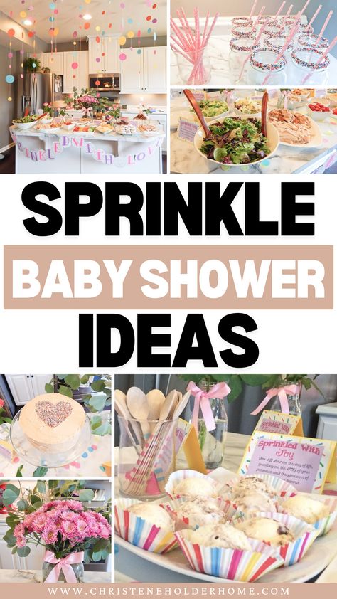 Planning a sprinkle baby shower? Discover charming and creative ideas to make the celebration special! From delightful decor to fun ideas and tasty treats, these tips will help you host a memorable event. Click now to explore the best sprinkle baby shower ideas! Sprinkle Theme Baby Shower Ideas, Sprinkle Baby Shower Ideas, Baby Sprinkle Theme, Baby Sprinkle Ideas, Sprinkle Baby Shower Girl, Baby Shower Luncheon, Baby Sprinkle Decorations, Baby Shower Buffet, Baby Boy Sprinkle