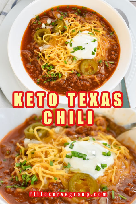 Texas Chili (Keto) Keto Texas Chili, Keto Chilli Recipes Instapot, Keto Chili Soup Recipes, Best Low Carb Chili, Keto Beef Chili Recipe, Crock Pot Keto Chili, Keto Crockpot Chili, Best Keto Chili Recipes, Keri Chili