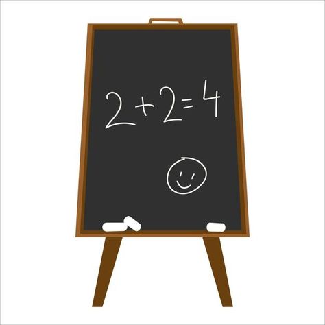 Blackboard with math lesson writing 2 2 ... | Premium Vector #Freepik #vector #background #school #baby #cartoon Math Illustration, Blackboard Illustration, Chalk Illustration, Math Signs, Math Wallpaper, Background School, Blackboard Art, Slate Board, Education Templates