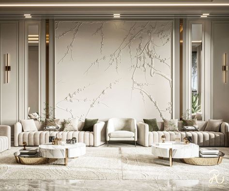 Living Room Neoclassic, Majles Design, Classic Interior Design Luxury, Classical Living Room, Living Room Wall Designs, Classical Interior, Neoclassical Interior, Latest Living Room Designs, Luxury Living Room Design