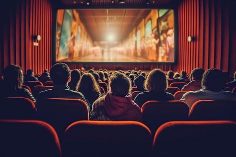 Foto a sala de cinema está cheia de espe... | Premium Photo #Freepik #photo #cinema #entretenimento #filme #pipoca Movie Theater Reference, Cinema Screen, Sala Cinema, Cinema Hall, Movie Hall, Movie Screening, Film Screening, Lion Live Wallpaper, Cinema Theater