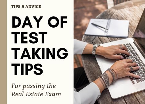 Day of Test Taking Tips For Passing the Real Estate Exam – Welcome to the Rookie RE Agent Blog #rookiereagent #newrealestateagent #realestate #realestatecareer #realestateagent #realestateadvice #testtakingtips #newcareer #passtheexam #realestateexam #realestateexpert Real Estate Test, Test Taking Tips, Real Estate Exam, Real Estate School, Test Taking Strategies, Getting Into Real Estate, Real Estate Articles, Real Estate Career, Real Estate License