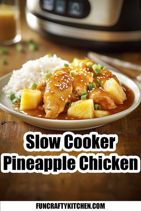 Home, Garden & DIY Crockpot Chicken And Pineapple Recipes, Slow Cooker Pineapple Chicken Recipes, Chicken Pineapple Recipe Crock Pots, Slow Cooker Pineapple Chicken, Crockpot Pineapple Chicken, Pineapple Chicken Recipes, Pineapple Rice, Slow Cooker Apple Butter, Crockpot Chicken Breast