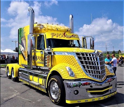 Semi Trucks Interior, Navistar International, Big Ford Trucks, Nice Trucks, Muscle Truck, Train Truck, Custom Big Rigs, Show Trucks, Peterbilt Trucks