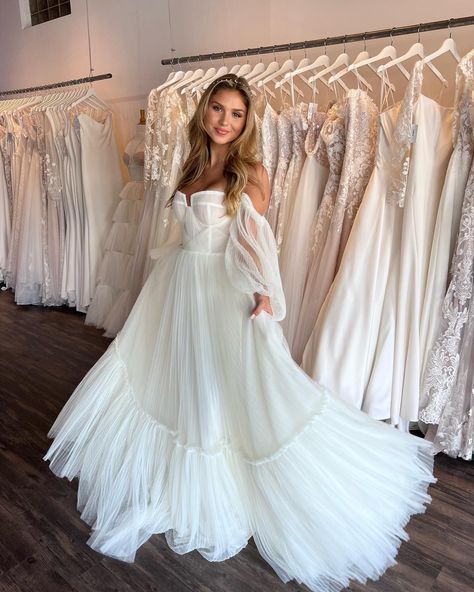 Armeria Wedding Gown, Bride Things, Wedding Dress With Long Sleeves, Unique Wedding Dress, Wedding Dressses, Cool Wedding, North Florida, Dress With Long Sleeves, Dress Inspo