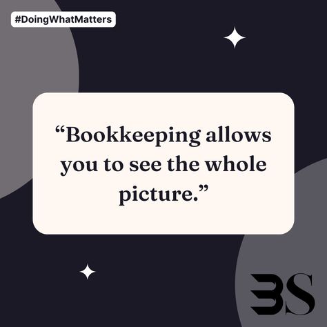 Bookkeeping allows you to see the whole picture.. #DoingWhatMatters #Xero #Quickbooks #bookkeepingsupport #support #accountant #bookkeeper #bookkeeping #businesstip #accounting #smallbusiness #entrepreneur #taxtip #taxtips #servicebasedbusiness #smallbusinessbookkeeping #smallbusinessbookkeeper Bookkeeping Quotes, Bookkeeper Quotes, Bookkeeping Tips, Business Images, Business Bookkeeping, Small Business Bookkeeping, Bookkeeping Business, Bookkeeping Services, Tax Services