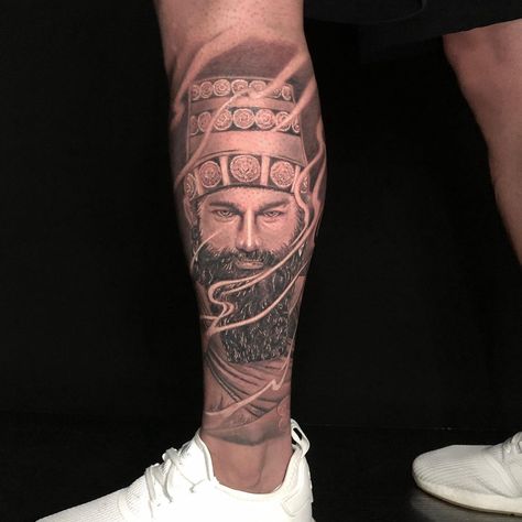 Lamassu Tattoo, Cyrus The Great Tattoo, Hakhamanesh Tattoo, Assyrian Tattoo, Persian Tattoo Iran, Tattoo Persian, Ancient Persian King, Iran Tattoo, Assyrian Art