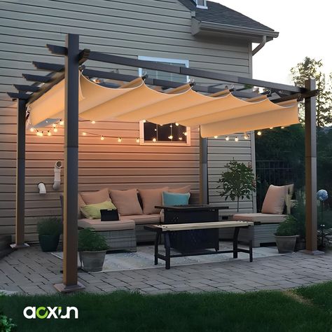 【Spacious and Multifunctional】 This 10×10FT pergola provides plenty of room for several occupants. Plus， It is still able to fit within tight outdoor spaces such as patios or small yards. Patio Covers Attached To House, Diy Pergola Ideas, Outdoor Pergola Ideas, Patio Pergola Ideas, Patio With Pergola, Outdoor Workspace, Pergola Patio Ideas, Freestanding Pergola, Backyard Refresh