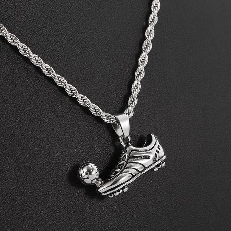 Punk football shoe Pendant Necklace Chain for Boy Hip hop Pendants men's necklace Man Jewelry|Pendant Necklaces| - AliExpress Soccer Jewelry, Football Jewelry, Football Necklace, Boys Necklace, Mom T Shirts, Best Friend Jewelry, Mom Hoodies, Mens Jewelry Necklace, Baby Jewelry