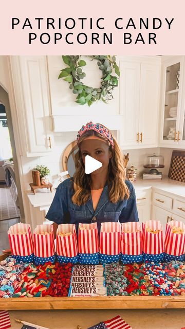 Blue Popcorn, Charcuterie Ideas, Watching Fireworks, Best Fireworks, Candy Popcorn, Popcorn Bar, 4th Of July Celebration, Patriotic Party, Cooking Videos