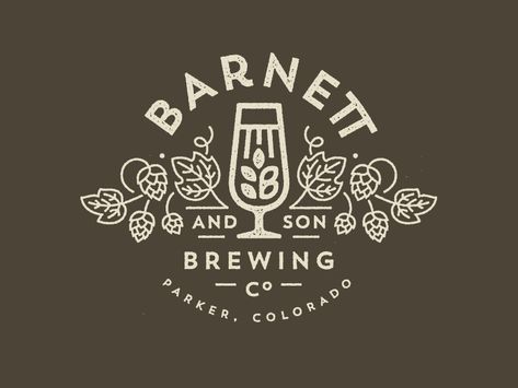 Barnett hoplogo 2 full Brewery Logo Design, Craft Beer Logo, Pub Logo, Brewery Logos, Brewery Logo, Brewery Design, Wine Logo, Graphic Design School, Beer Brewery