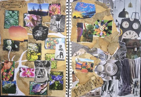 Primary and Secondary photo collage GCSE art Primary Photos Gcse Art, Identity Art Gcse, Gcse Art Coursework, Page Aesthetic, Art Coursework, Dining Room Storage Ideas, Textiles Ideas, Nature Collage, Gcse Art Sketchbook