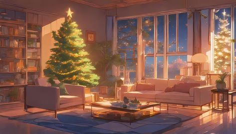 Anime Christmas Wallpaper Pc, Christmas Wallpaper Pc Laptops Aesthetic, Desktop Wallpaper Christmas Backgrounds, Christmas Illustration Wallpaper Desktop, Christmas Room Illustration, Computer Backgrounds Christmas, Christmas Tablet Wallpaper, Anime Christmas Wallpaper Desktop, Winter Computer Wallpaper Aesthetic