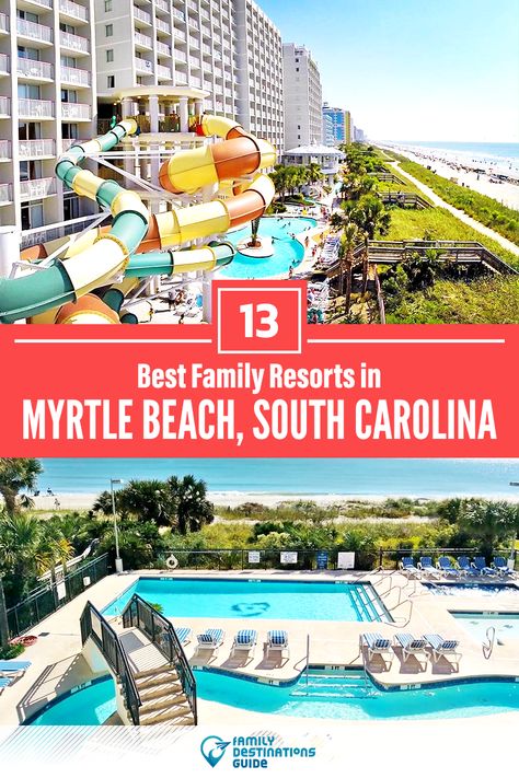 Want ideas for a family vacation to Myrtle Beach? We’re FamilyDestinationsGuide, and we’re here to help: Discover Myrtle Beach’s best resorts for families - so you get memories that last a lifetime! #myrtlebeach #myrtlebeachvacation #myrtlebeachresorts Best Resorts For Kids, Myrtle Beach State Park, Resorts For Kids, Best Family Beaches, Myrtle Beach Resorts, Myrtle Beach Hotels, Best Family Resorts, South Carolina Travel, Myrtle Beach Vacation