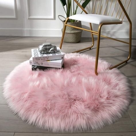 Pink Fur Rug, Faux Fur Rugs, White Sheepskin Rug, Home Office Makeover, Fur Rugs, Interior Design Career, Faux Fur Rug, Cheap Rugs, Fur Rug